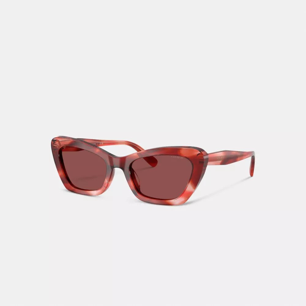 Lunettes de soleil « œil de chat » à monture métallique