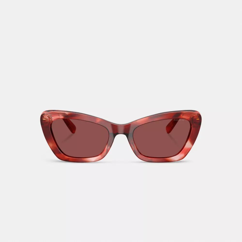 Lunettes de soleil « œil de chat » à monture métallique