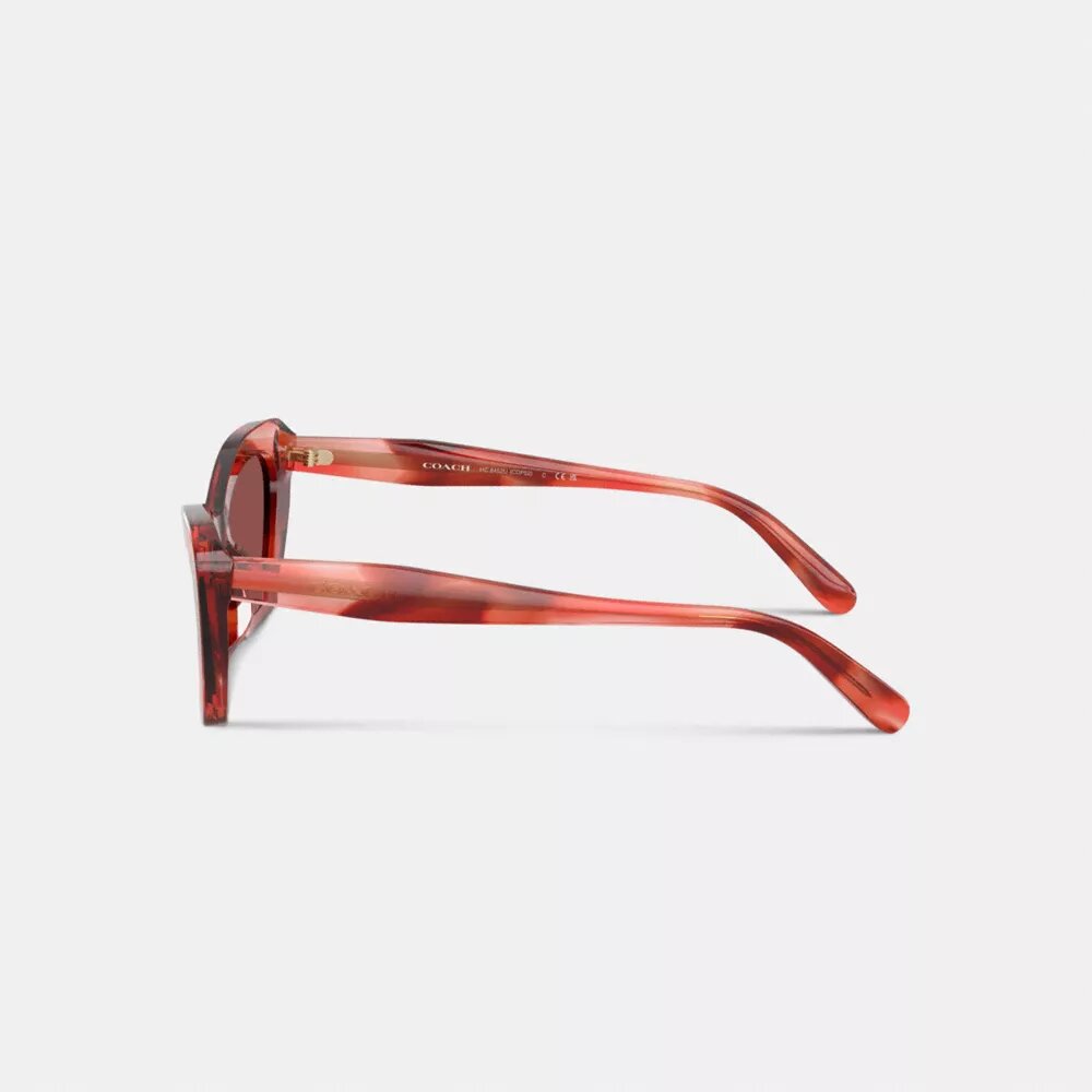 Lunettes de soleil « œil de chat » à monture métallique