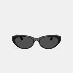 Lunettes de soleil ovales « œil de chat » avec monture dorée