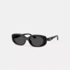 Lunettes de soleil ovales-rectangulaires matelassées