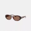 Lunettes de soleil ovales étroites