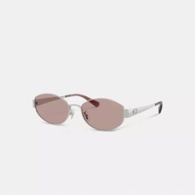 Lunettes de soleil ovales étroites en métal C Hardware