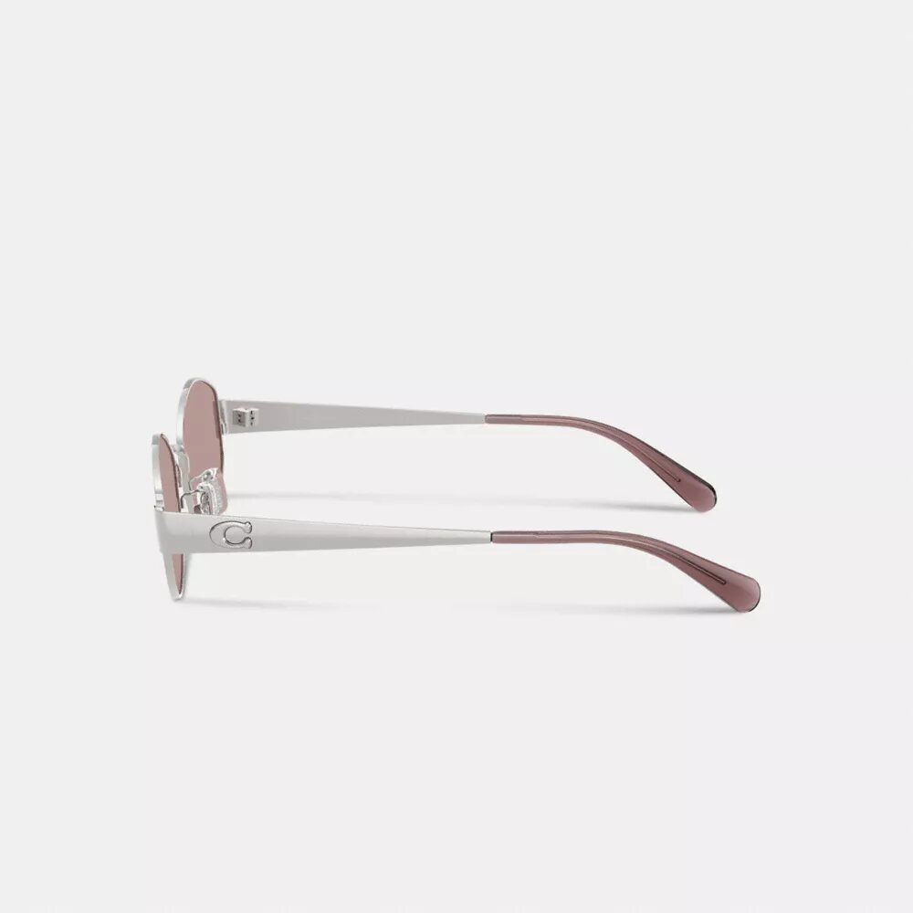 Lunettes de soleil ovales étroites en métal C Hardware