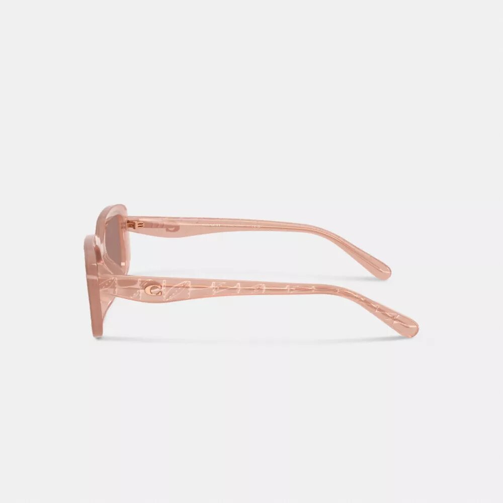 Lunettes de soleil rectangulaires matelassées