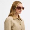 Lunettes de soleil rectangulaires oversize « Maxi Sculpted C »