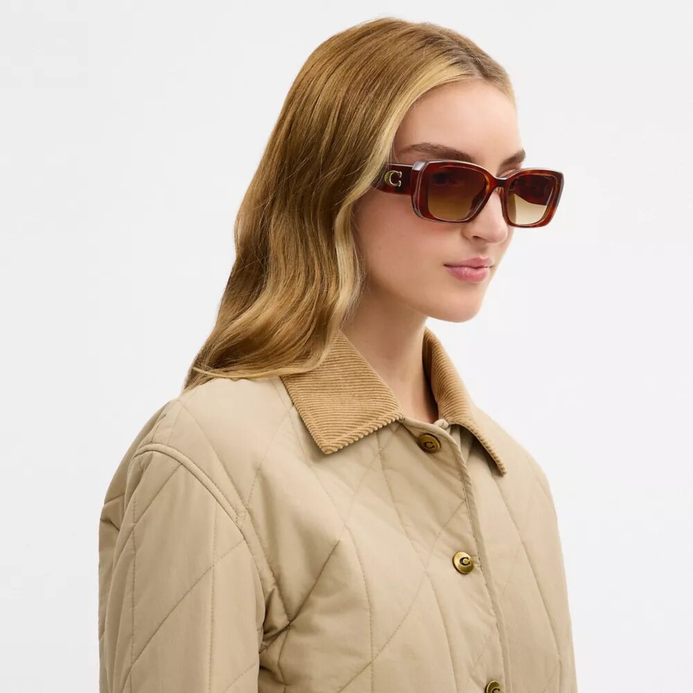 Lunettes de soleil rectangulaires oversize « Maxi Sculpted C »