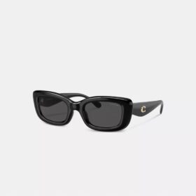 Lunettes de soleil rectangulaires étroites avec monture « C »