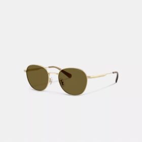 Lunettes de soleil rondes avec étiquette métallique