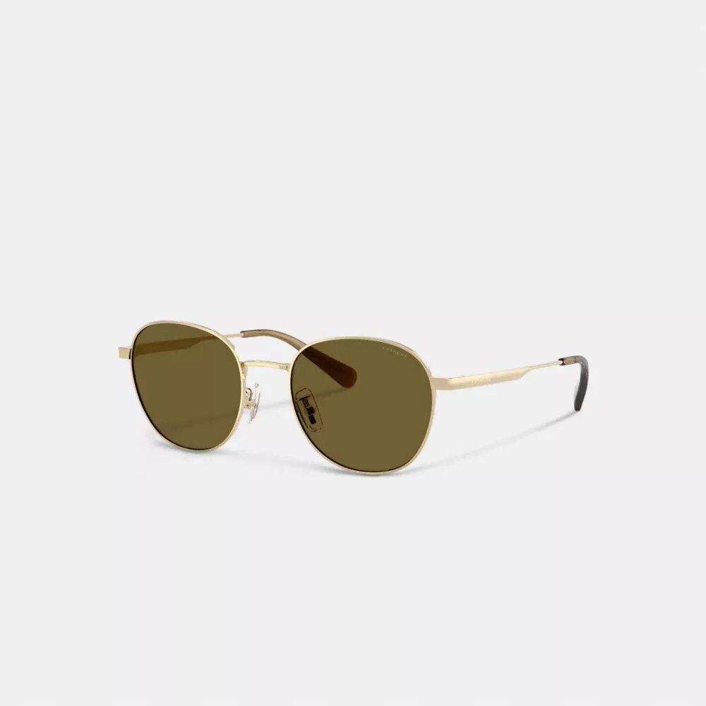 Lunettes de soleil rondes avec étiquette métallique