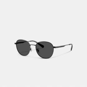 Lunettes de soleil rondes avec étiquette métallique