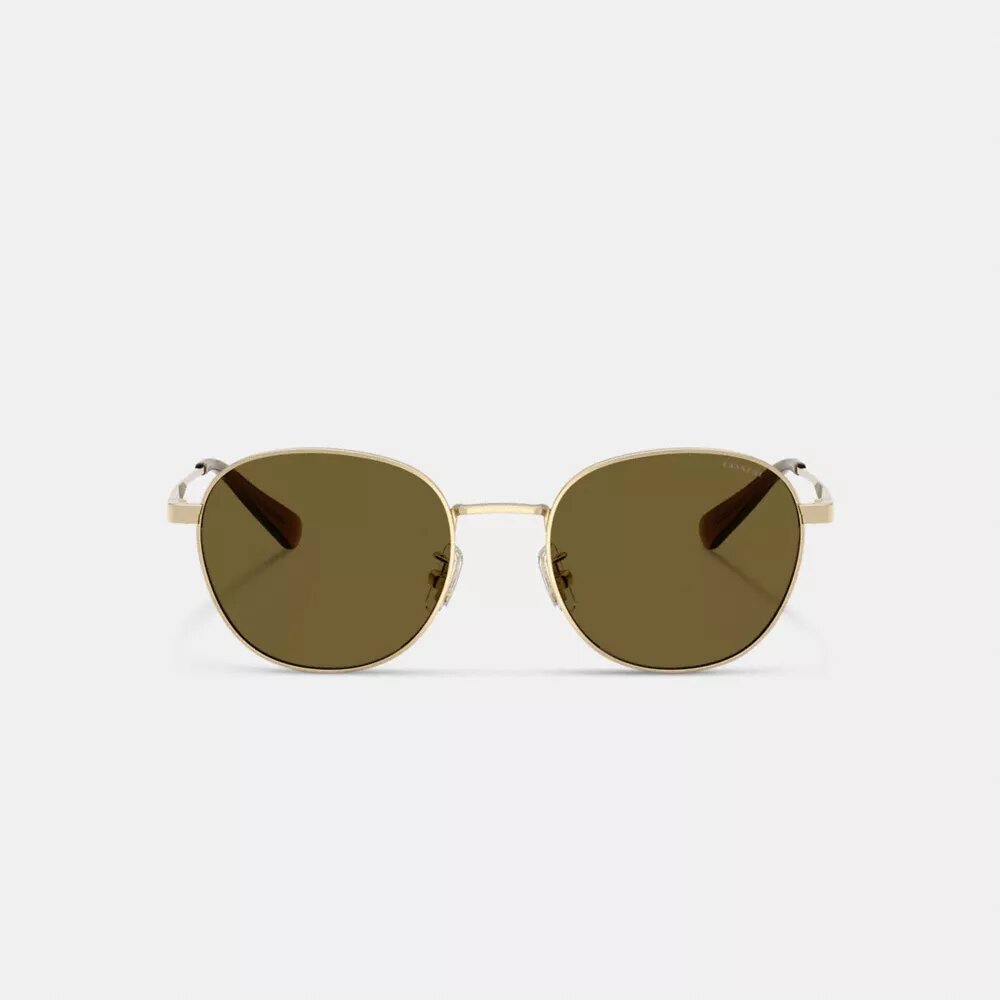 Lunettes de soleil rondes avec étiquette métallique