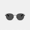 Lunettes de soleil rondes avec étiquette métallique