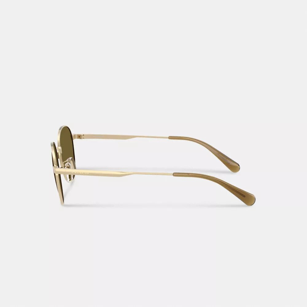 Lunettes de soleil rondes avec étiquette métallique
