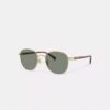 Lunettes de soleil rondes en métal