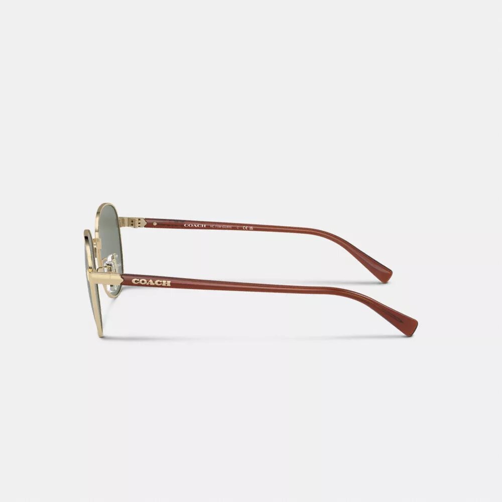 Lunettes de soleil rondes en métal