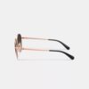 Lunettes de soleil rondes en métal avec monture C