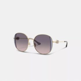 Lunettes de soleil rondes en métal « Horse and Carriage »