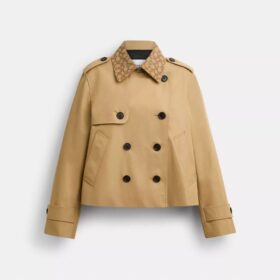 Manteau de Trenchs court avec col emblématique