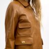 Manteau swing en cuir Turnlock