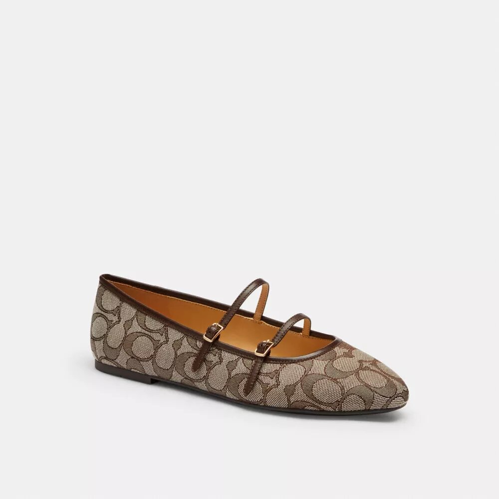 Mary Janes à double boucle en jacquard emblématique