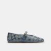 Mary Janes in denim Signature Crystal