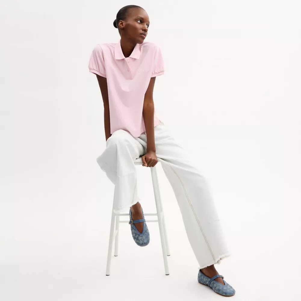 Mary Janes in denim Signature Crystal