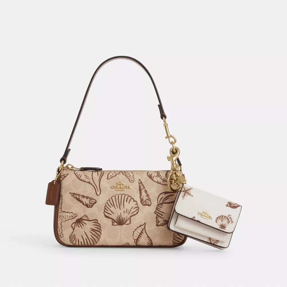 Mini bijou de sac Klare à imprimé coquillage