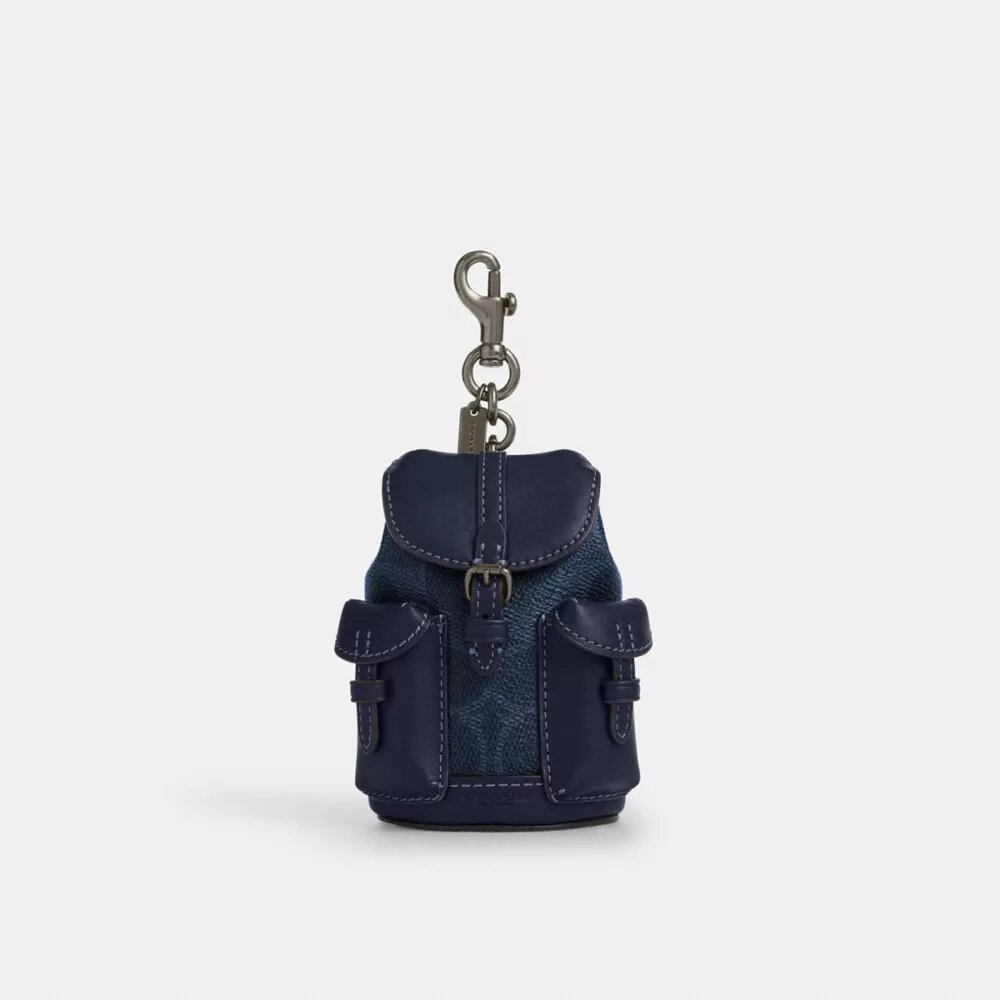 Mini bijou de sac pour sac à dos Warner en Signature Canvas