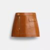 Mini-jupe en cuir Heritage