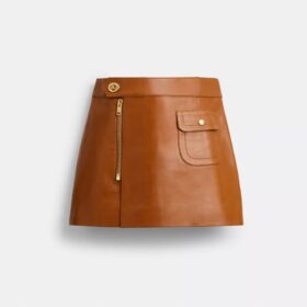 Mini-jupe en cuir Heritage