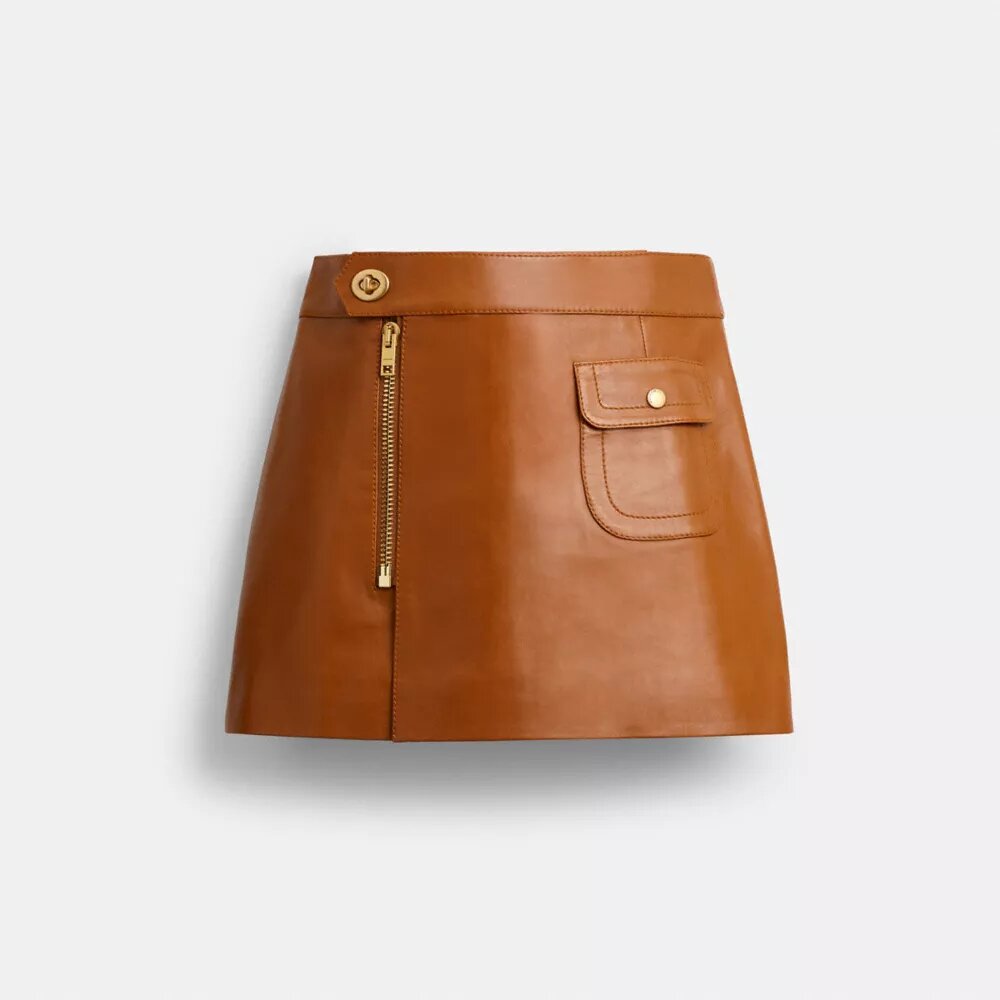 Mini-jupe en cuir Heritage