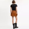 Mini-jupe en cuir Heritage