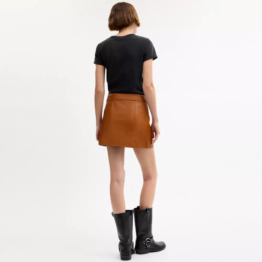 Mini-jupe en cuir Heritage
