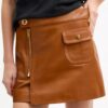 Mini-jupe en cuir Heritage