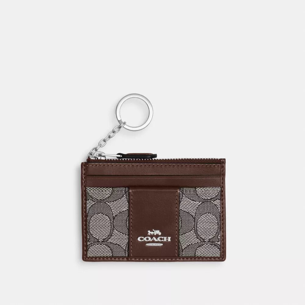 Mini-porte-carte d'identité fin en jacquard emblématique