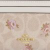 Mini-porte-carte fin en Signature Canvas à imprimé floral