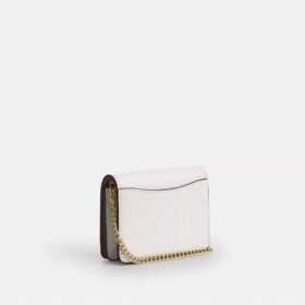 Mini-portefeuille sur chaîne avec rivets en forme de cœur