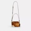 Mini sac bandoulière Carey en cuir de veau velours imprimé vache