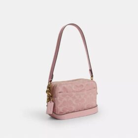 Mini sac bandoulière Carey en denim Signature
