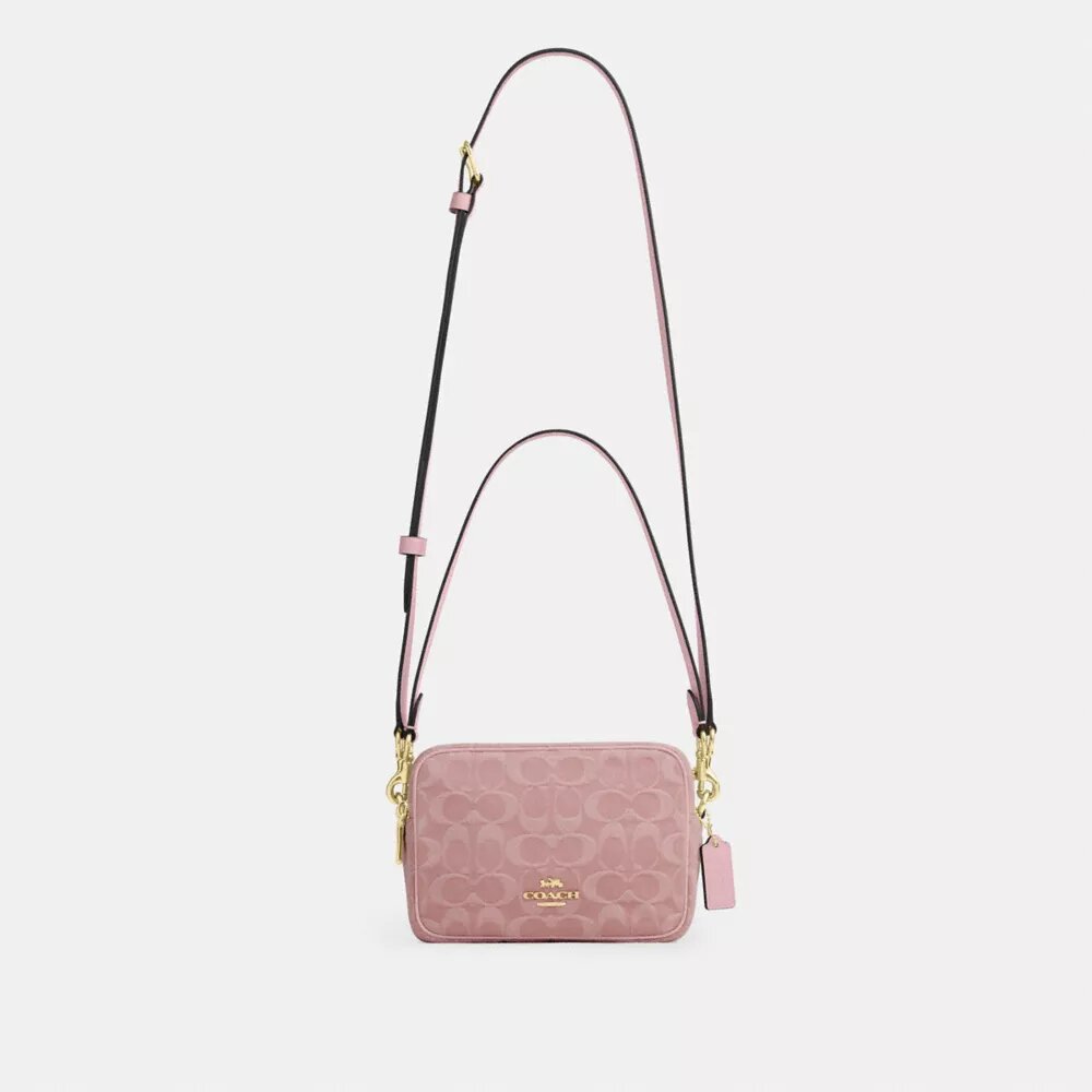 Mini sac bandoulière Carey en denim Signature