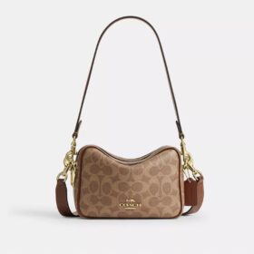 Mini sac bandoulière Carey en Signature Canvas