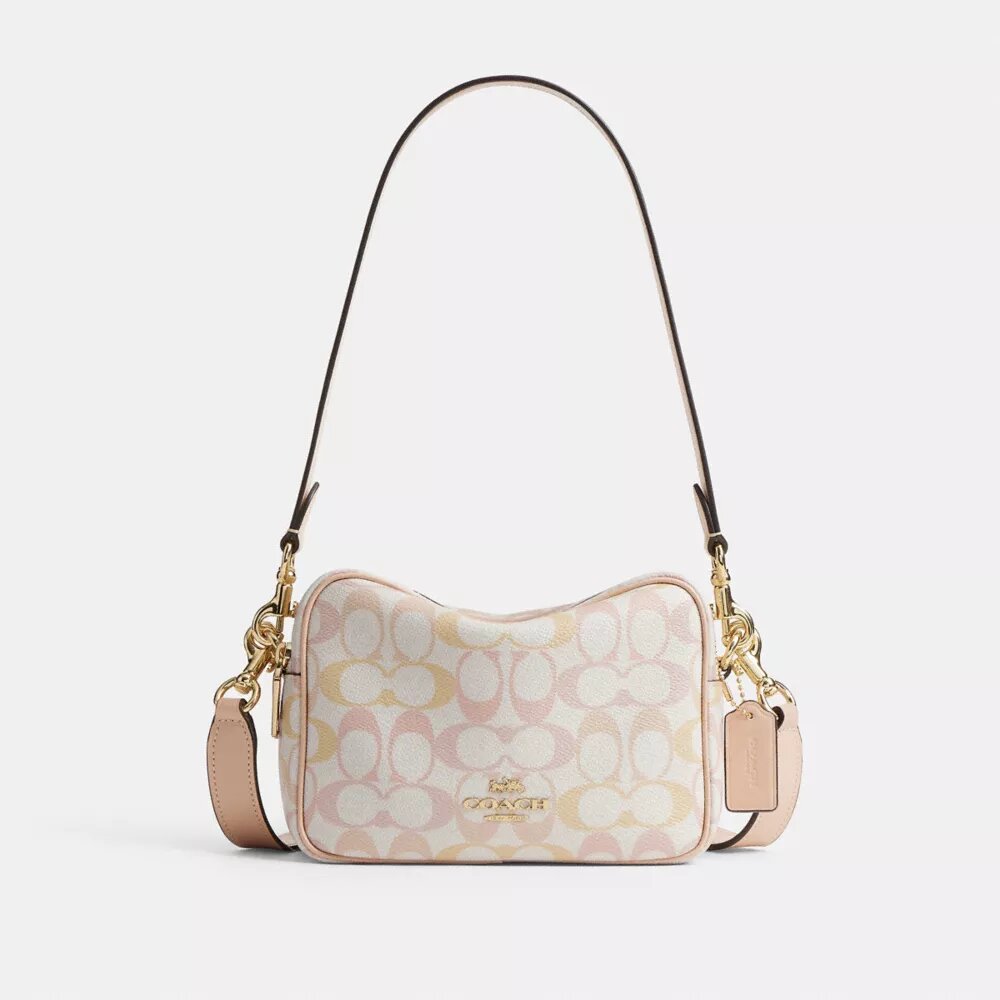 Mini sac bandoulière Carey en Signature Canvas