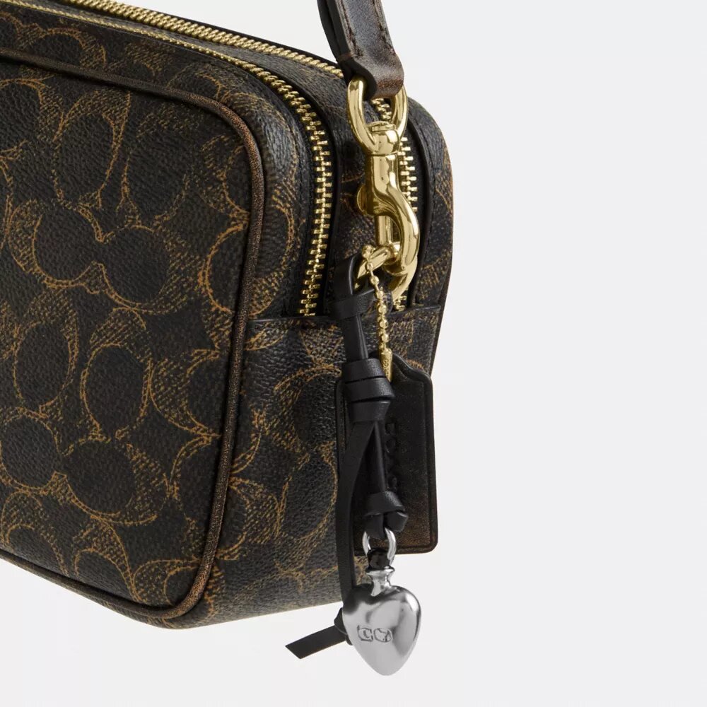 Mini sac à bandoulière Carey en Signature Canvas