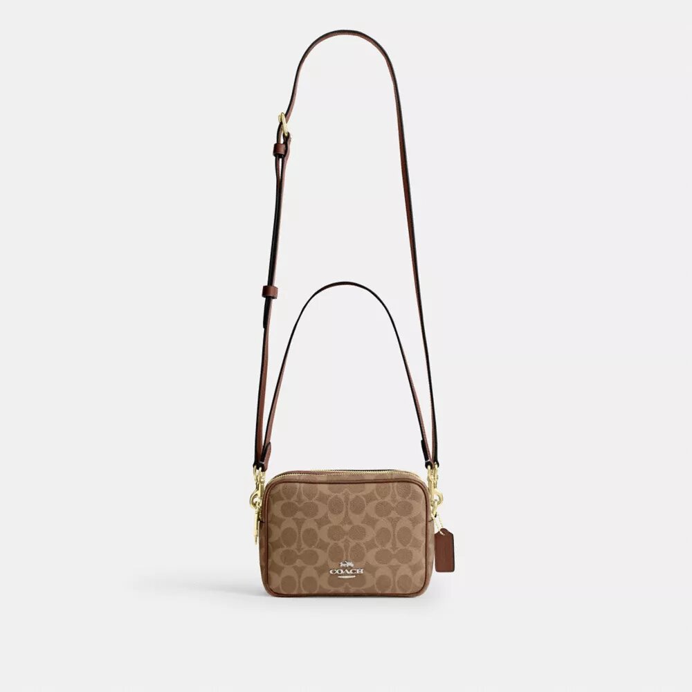 Mini sac bandoulière Carey en Signature Canvas