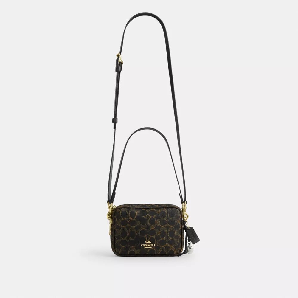 Mini sac à bandoulière Carey en Signature Canvas