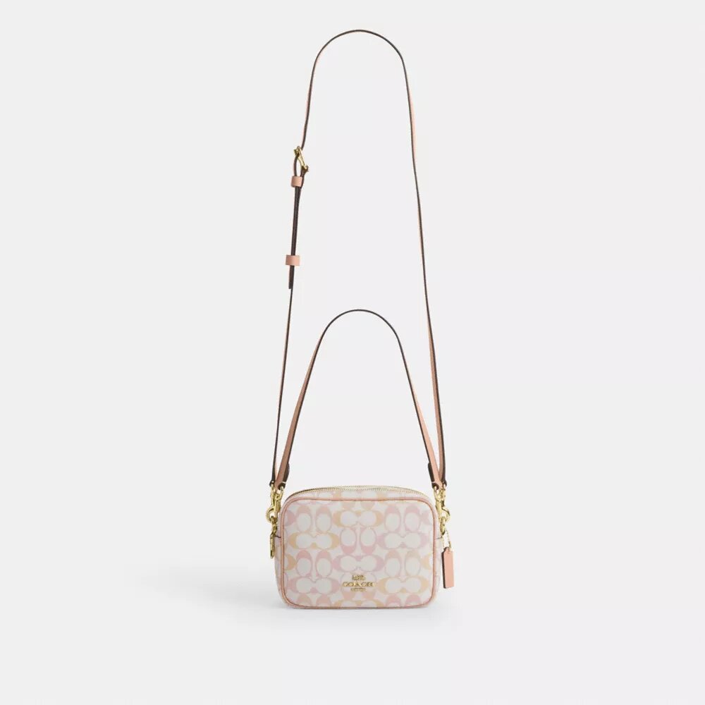 Mini sac bandoulière Carey en Signature Canvas