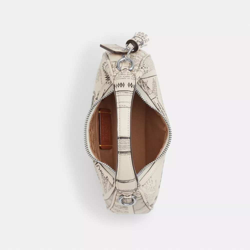 Mini-sac bandoulière Carmen avec imprimé journal