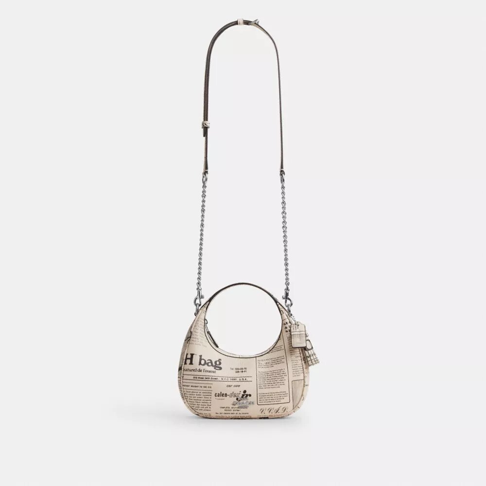 Mini-sac bandoulière Carmen avec imprimé journal