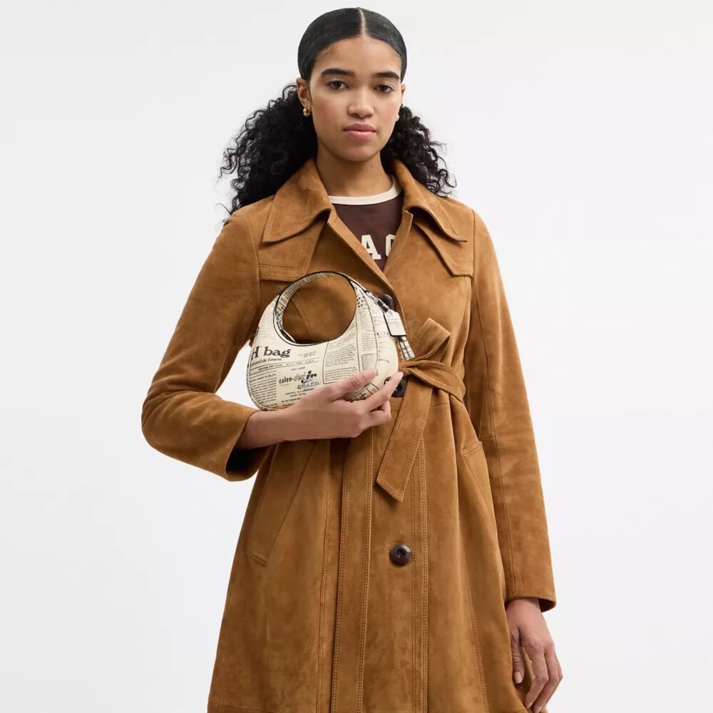Mini-sac bandoulière Carmen avec imprimé journal